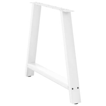 A-Shaped Coffee Table Legs - White Steel 90x(72-73) cm | Hipo Market