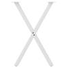 X-Shaped Dining Table Legs - White Steel | Hipomarket UK