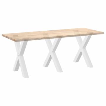 X-Shaped Dining Table Legs - White Steel 3 pcs | Hipo Market