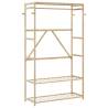 Bamboo Clothes Rack with Shelves - Stylish & Functional 110x40x175 cm