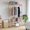 Bamboo Clothes Rack with Shelves - Stylish & Functional 110x40x175 cm