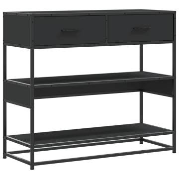 Console Table Black 90x35x80 cm | Stylish Storage Solution