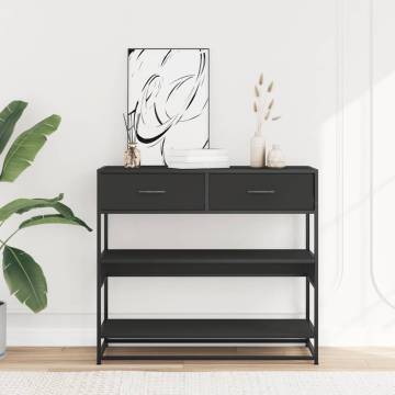 Console Table Black 90x35x80 cm | Stylish Storage Solution