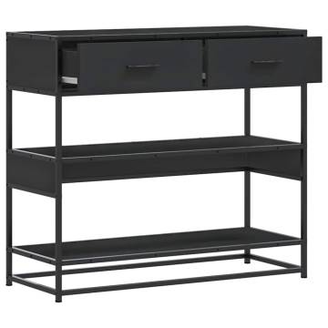 Console Table Black 90x35x80 cm | Stylish Storage Solution