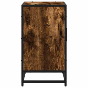 Smoked Oak Bathroom Sink Cabinet - Elegant & Durable Design