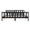 Black Solid Wood Bed Frame 200x200 cm - Stylish & Sturdy