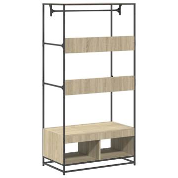 Stylish Sonoma Oak Wardrobe - 90x50x180 cm Engineered Wood