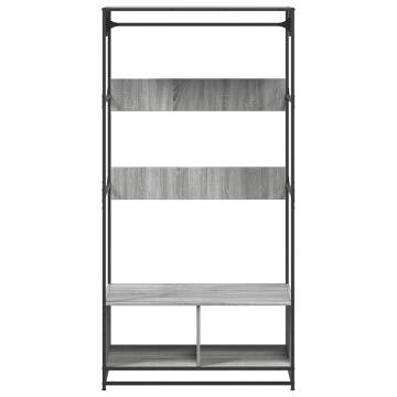 Stylish Grey Sonoma Wardrobe - 90x50x180 cm | Hipo Market