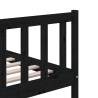 Black Solid Wood Bed Frame 200x200 cm - Stylish & Sturdy