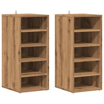 Shoe Cabinets 2 pcs Artisan Oak - Stylish Storage Solution