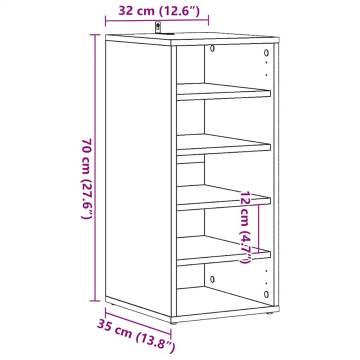 Shoe Cabinets 2 pcs Artisan Oak - Stylish Storage Solution