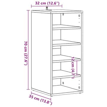 Shoe Cabinets 2 pcs Old Wood - Stylish Storage Solution