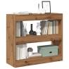 Stylish Book Cabinet & Room Divider - Artisan Oak 80x30x72 cm