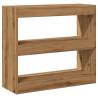 Stylish Book Cabinet & Room Divider - Artisan Oak 80x30x72 cm