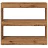 Stylish Book Cabinet & Room Divider - Artisan Oak 80x30x72 cm