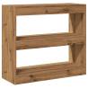 Stylish Book Cabinet & Room Divider - Artisan Oak 80x30x72 cm