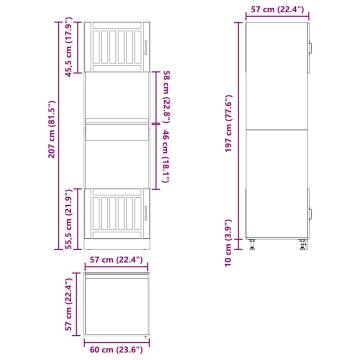 Oven Cabinets 2 pcs Kalmar Artisan Oak | Durable Engineered Wood