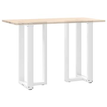 T-Shaped Bar Table Legs - 2 pcs White Steel | HipoMarket