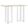 T-Shaped Bar Table Legs - 2 pcs White Steel | HipoMarket