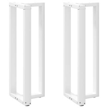 T-Shaped Bar Table Legs - 2 pcs White Steel | HipoMarket