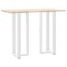 T-Shaped Bar Table Legs - 2 pcs White Steel | HipoMarket