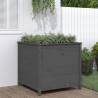 Garden Planter Grey 82.5x82.5x78 cm Solid Wood Pine Colour grey pine Size 82.5 x 82.5 x 78 cm Quantity in Package 1 