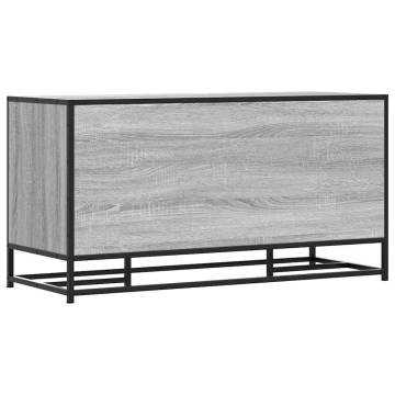 Shoe Bench Grey Sonoma - Durable Engineered Wood & Metal