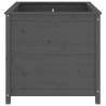 Garden Planter Grey 82.5x82.5x78 cm Solid Pine Wood - Hipo Market