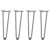 Hairpin Table Legs 4 pcs Natural Steel 42 cm - Durable Design