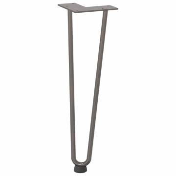 Hairpin Table Legs 4 pcs Natural Steel 42 cm - Durable Design