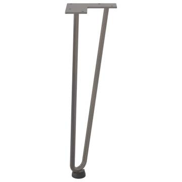 Hairpin Table Legs 4 pcs Natural Steel 42 cm - Durable Design