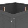 Garden Planter Grey 82.5x82.5x78 cm Solid Pine Wood - Hipo Market