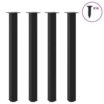 Coffee Table Legs - 4 pcs Black Steel (110-112 cm) - HipoMarket