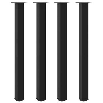 Coffee Table Legs - 4 pcs Black Steel (110-112 cm) - HipoMarket