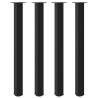 Coffee Table Legs - 4 pcs Black Steel (110-112 cm) - HipoMarket