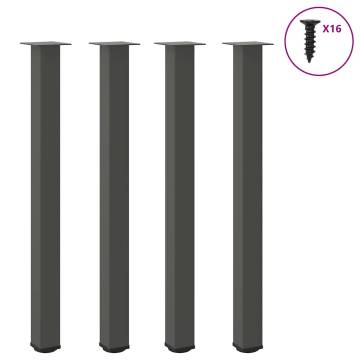 Stylish Anthracite Coffee Table Legs - 4 pcs - 110-112 cm Steel