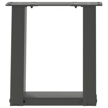 U-Shaped Coffee Table Legs - Anthracite Steel 30x(30-31) cm