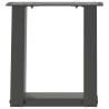 U-Shaped Coffee Table Legs - Anthracite Steel 30x(30-31) cm