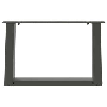 U-Shaped Coffee Table Legs - Anthracite Steel 50x(30-31) cm