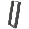 U-Shaped Dining Table Legs - Anthracite Steel 50x(72-73) cm