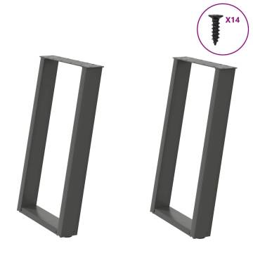 U-Shaped Dining Table Legs - Anthracite Steel (2 pcs) | hipomark