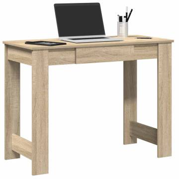 Desk Sonoma Oak 100x45x75 cm | Durable Engineered Wood