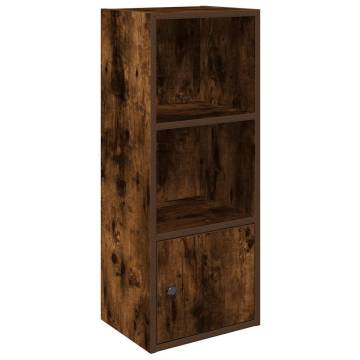 Stylish Smoked Oak Bookcase - 31x24x77 cm Engineered Wood