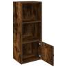 Stylish Smoked Oak Bookcase - 31x24x77 cm Engineered Wood