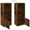 Stylish Smoked Oak Bookcase - 31x24x77 cm Engineered Wood