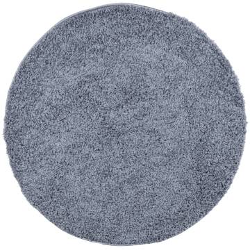 Shaggy Rug High Pile Modern Blue Ø 280 cm | Hipomarket UK