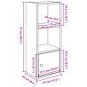 Sonoma Oak Bookcase - Stylish Storage Solution 31x24x77 cm