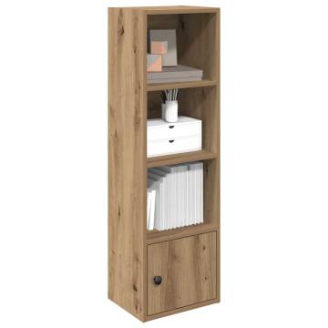 Artisan Oak Bookcase - 31x24x102 cm | Durable Engineered Wood