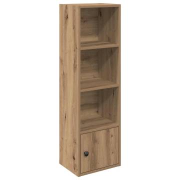 Artisan Oak Bookcase - 31x24x102 cm | Durable Engineered Wood