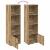 Artisan Oak Bookcase - 31x24x102 cm | Durable Engineered Wood